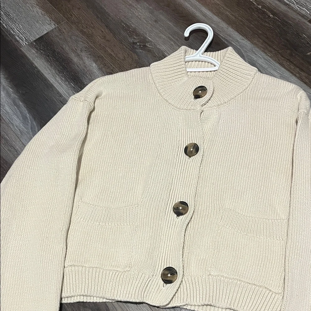 Part Two Cream Button-Up Cardigan - Picture 2 of 4